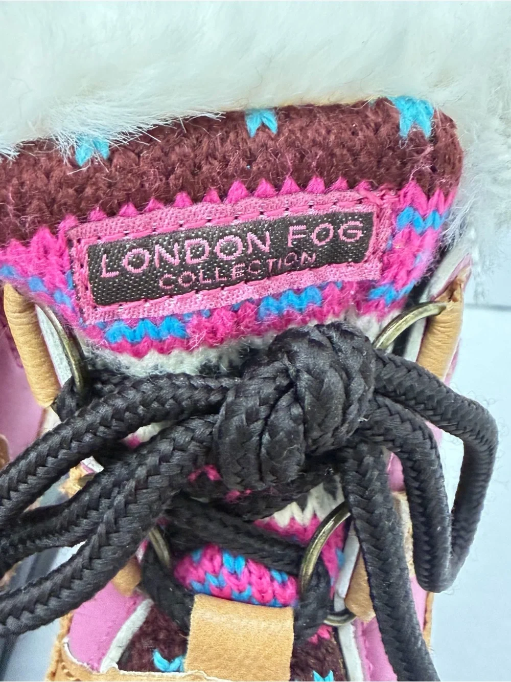 London Fog Toddler Size 6 Tottenham Cold Weather Snow Boots Faux Fur Trim